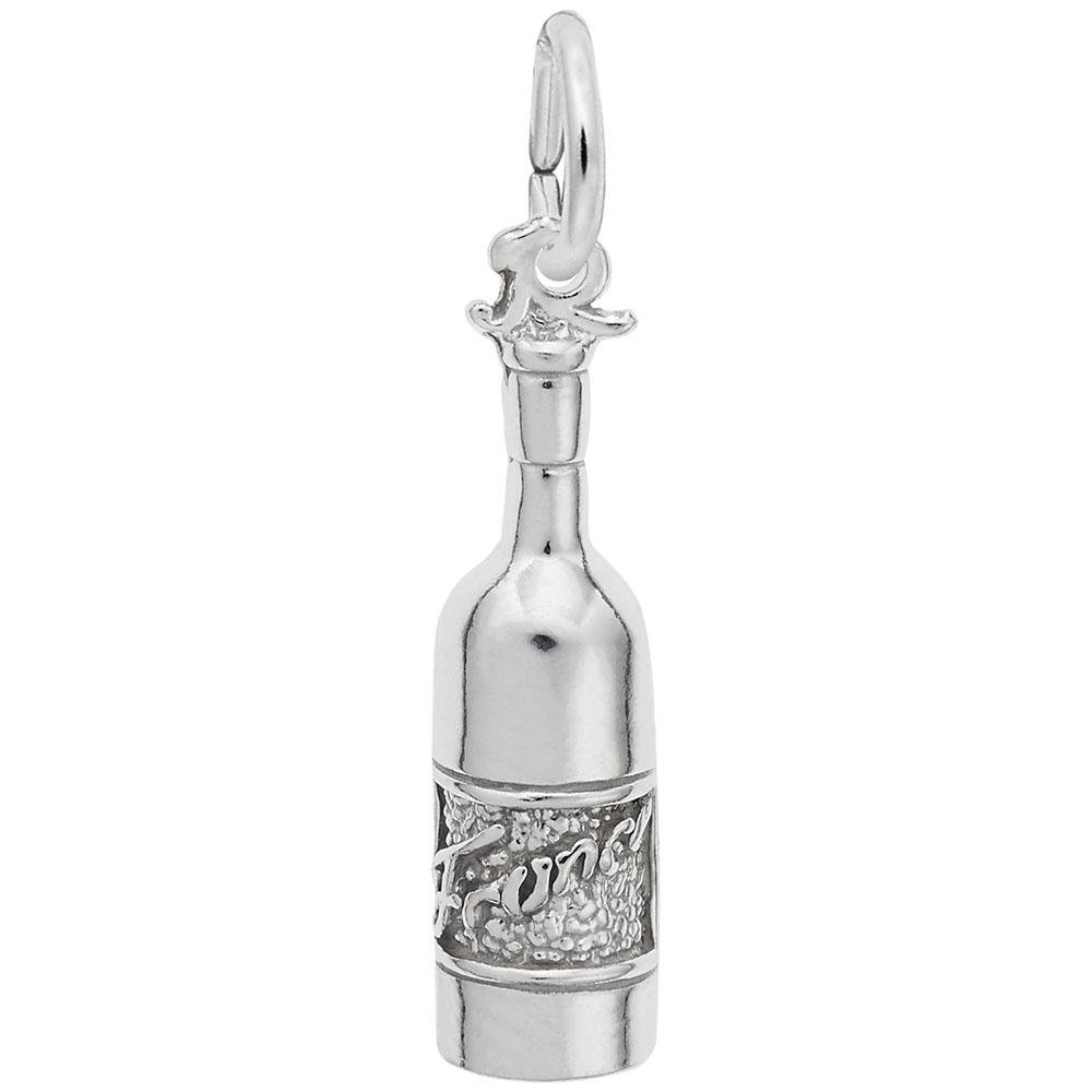 Rembrandt Charms - France Bordeaux Wine Bottle Charm - 8262 Rembrandt Charms Charm Birmingham Jewelry