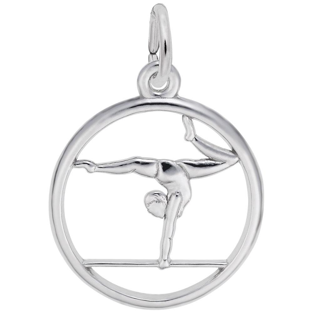 Rembrandt Charms - Gymnast On A Balance Beam Charm - 3959 Rembrandt Charms Charm Birmingham Jewelry