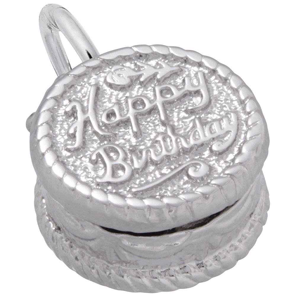 Rembrandt Charms - Happy Birthday Cake Charm - 8164 Rembrandt Charms Charm Birmingham Jewelry