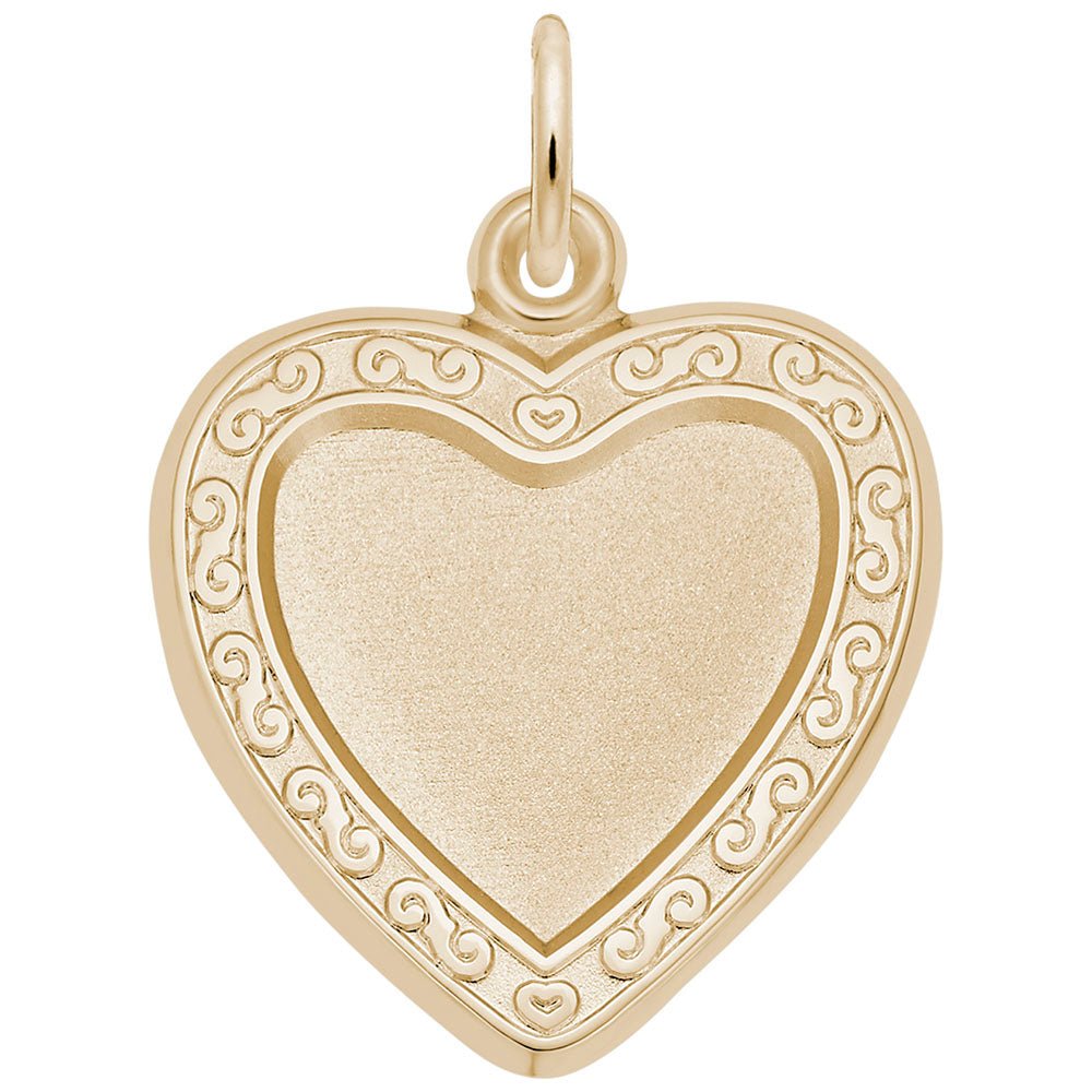 Rembrandt Charms - Heart Scroll Photoart Charm - 8616 Rembrandt Charms Charm Birmingham Jewelry