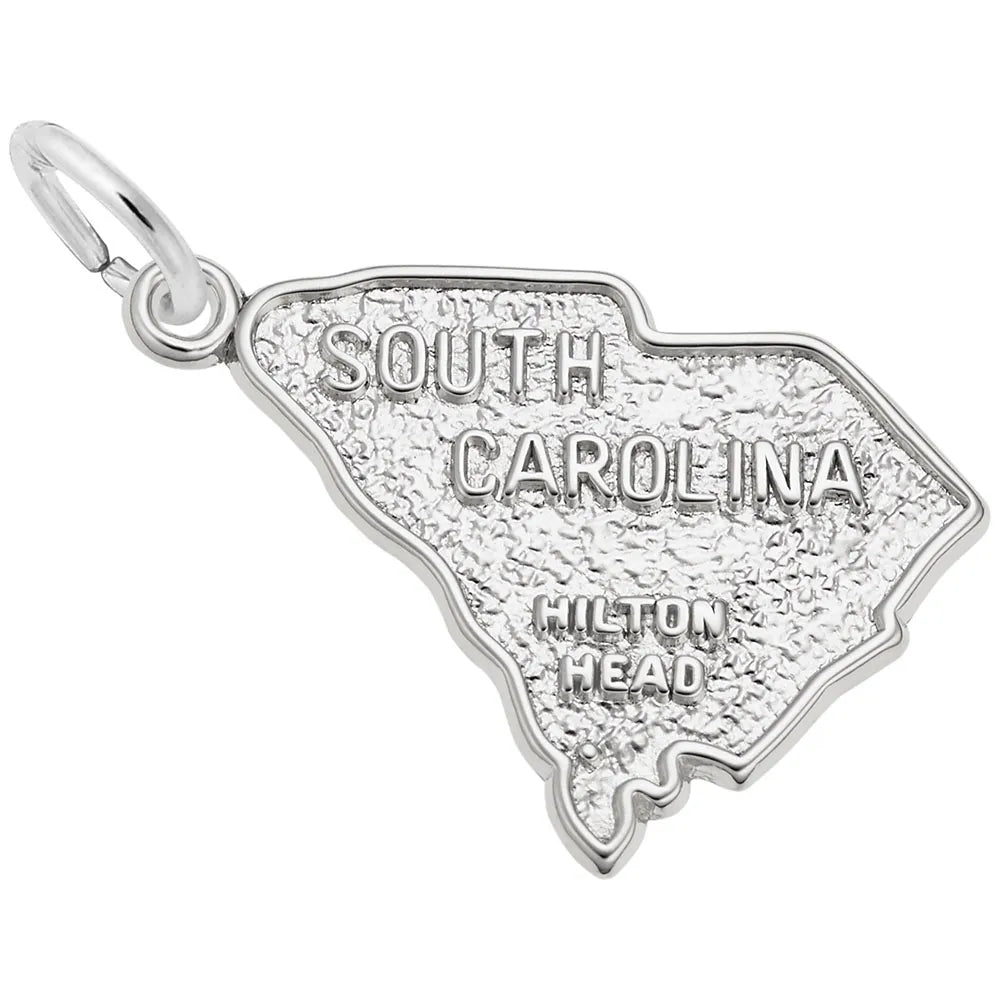 Rembrandt Charms - Hilton Head South Carolina Map Charm - 5514 Rembrandt Charms Charm Birmingham Jewelry