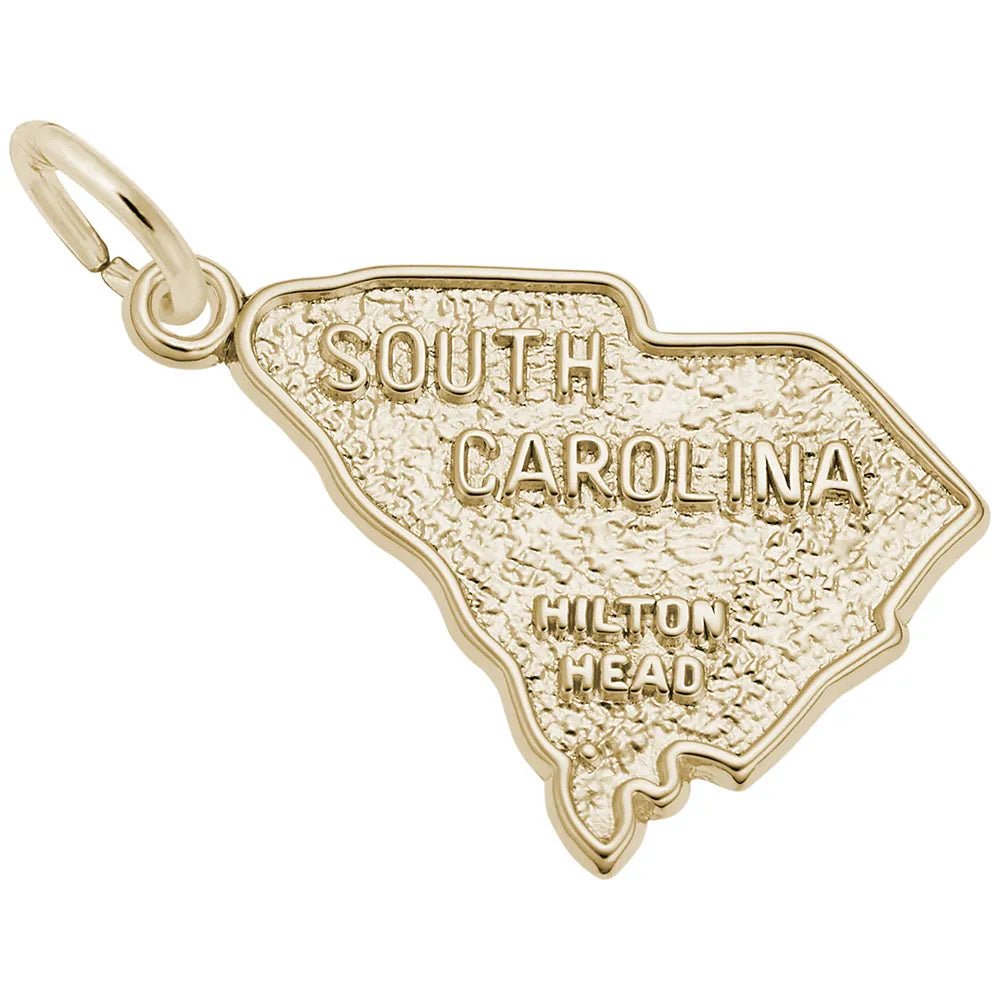 Rembrandt Charms - Hilton Head South Carolina Map Charm - 5514 Rembrandt Charms Charm Birmingham Jewelry