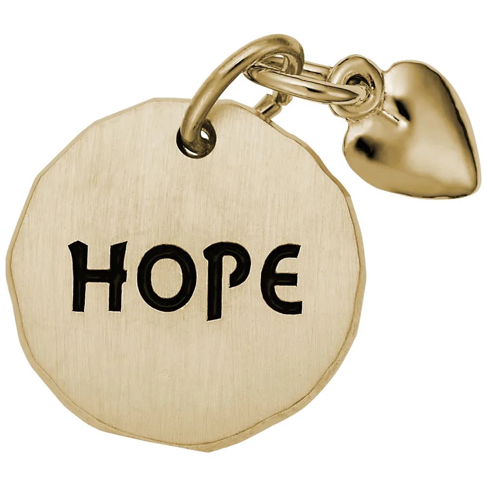Rembrandt Charms - Hope Tag with Heart Accent Charm - 8444 Rembrandt Charms Charm Birmingham Jewelry