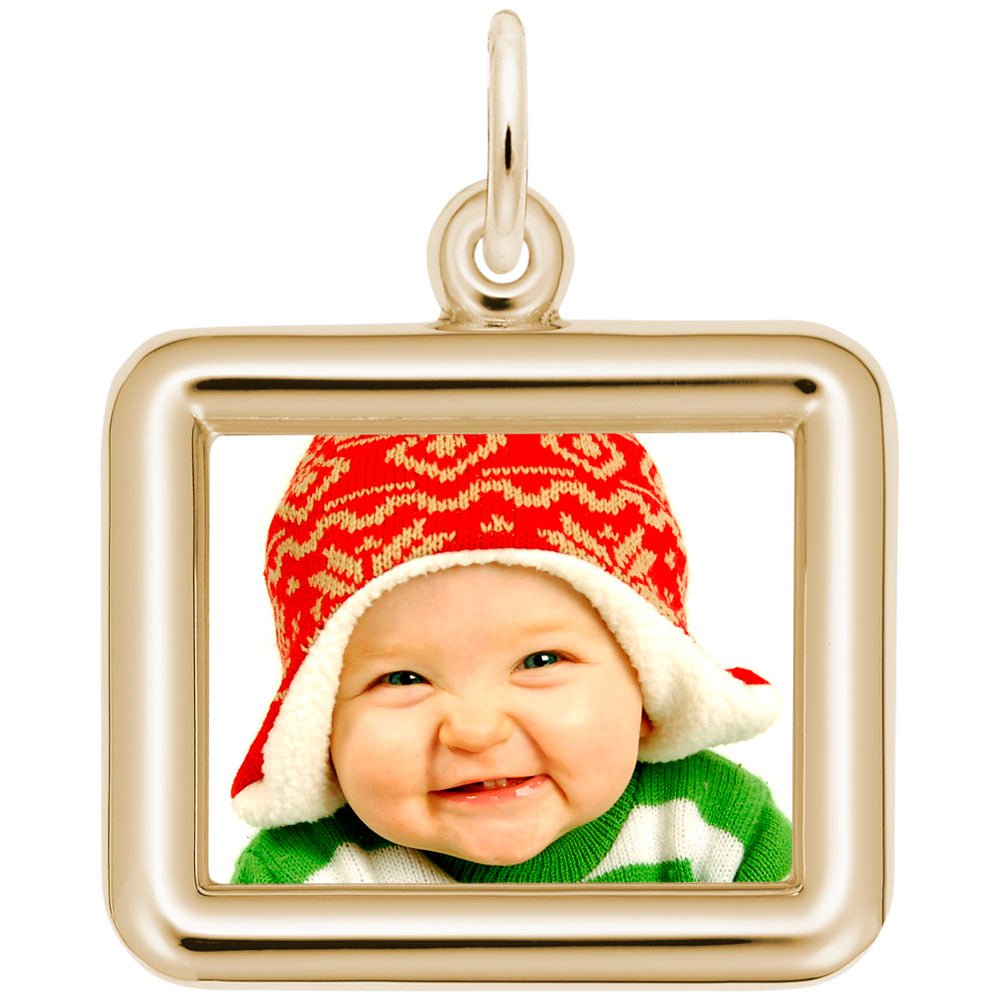 Rembrandt Charms - Horizontal Round Corner Rectangle Photoart Charm - 8617 Rembrandt Charms Charm Birmingham Jewelry