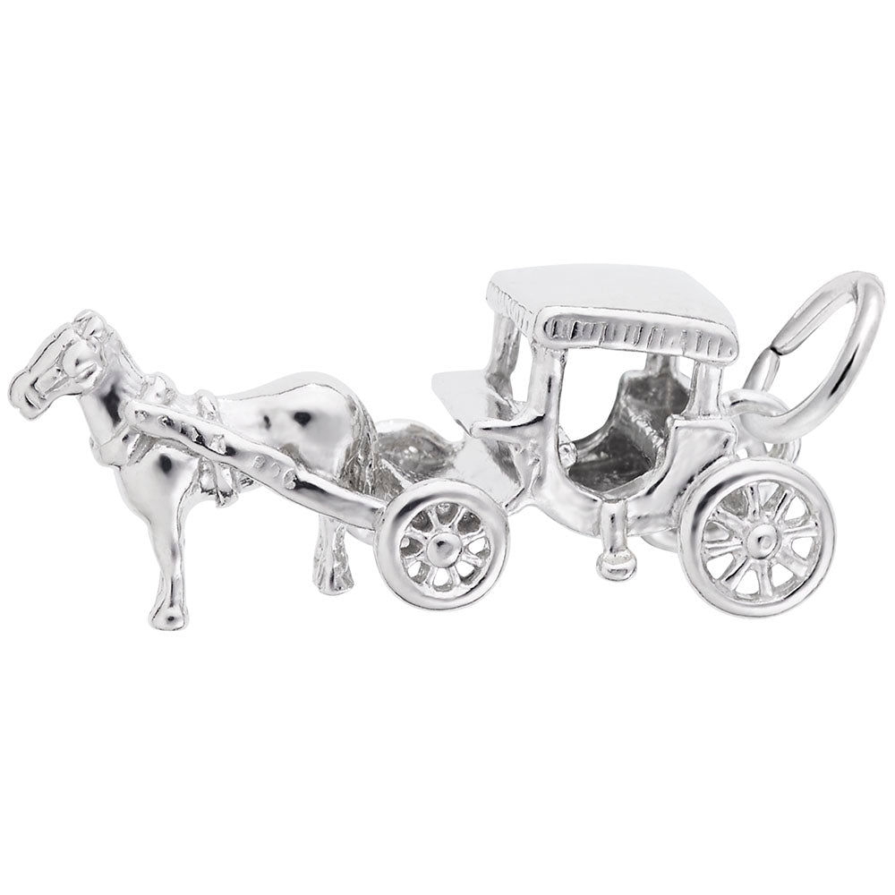 Rembrandt Charms - Horse & Carriage Charm - 3406 Rembrandt Charms Charm Birmingham Jewelry