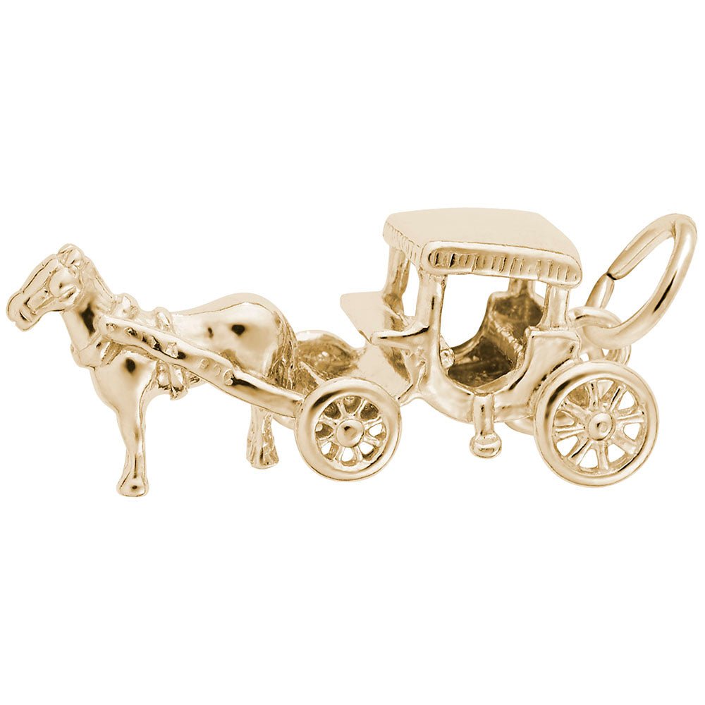 Rembrandt Charms - Horse & Carriage Charm - 3406 Rembrandt Charms Charm Birmingham Jewelry