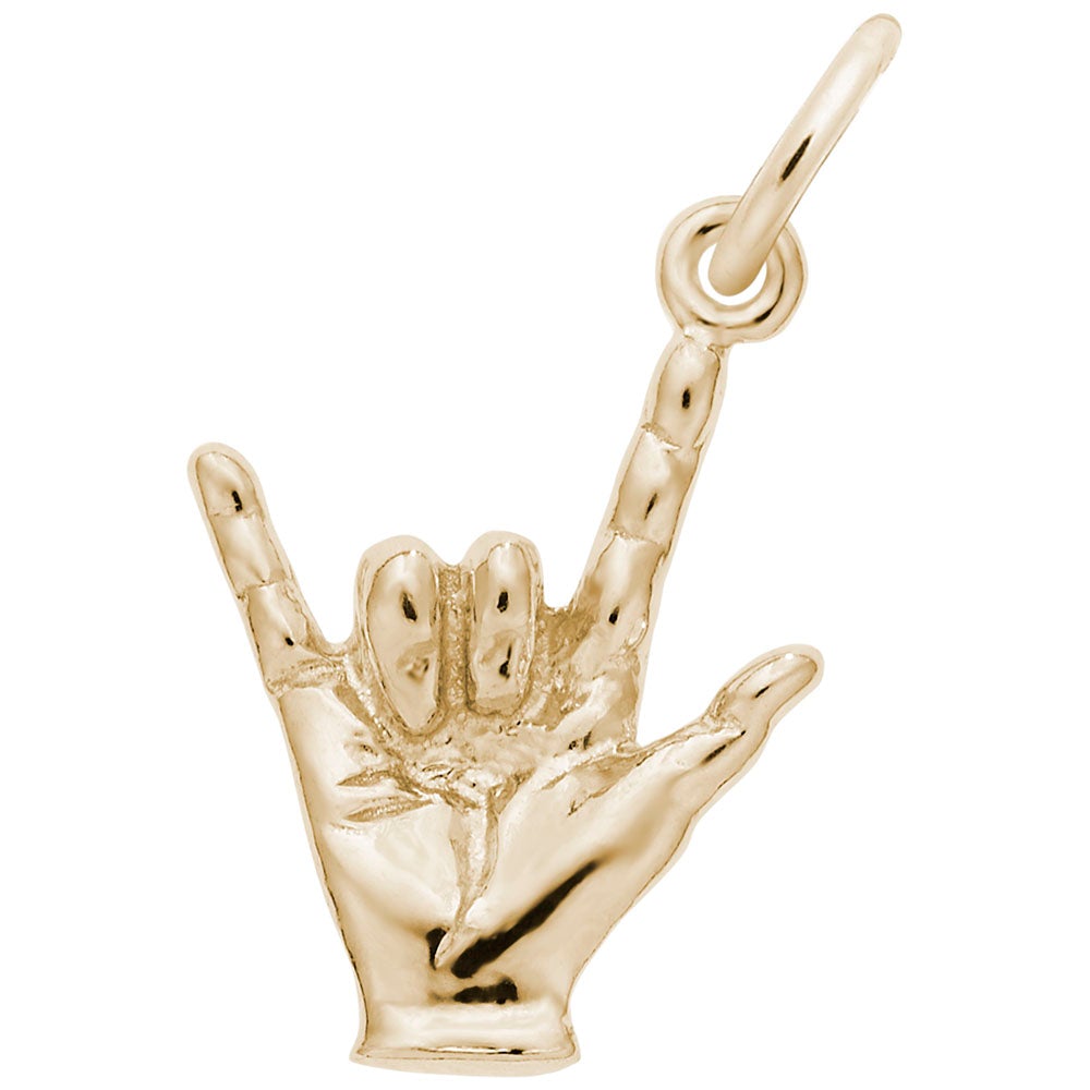 Rembrandt Charms - I Love You Hand Sign Charm - 7794 Rembrandt Charms Charm Birmingham Jewelry