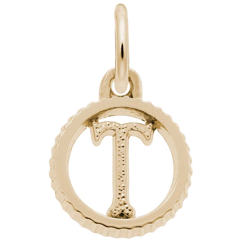 Rembrandt Charms - INITIAL T - 4190-020 Rembrandt Charms Charm Birmingham Jewelry