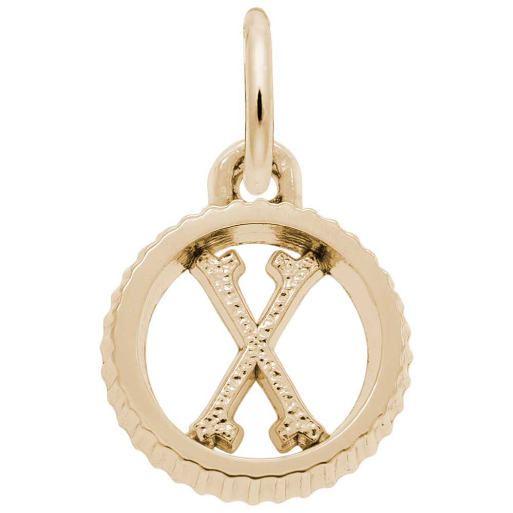 Rembrandt Charms - INITIAL X - 4190-024 Rembrandt Charms Charm Birmingham Jewelry