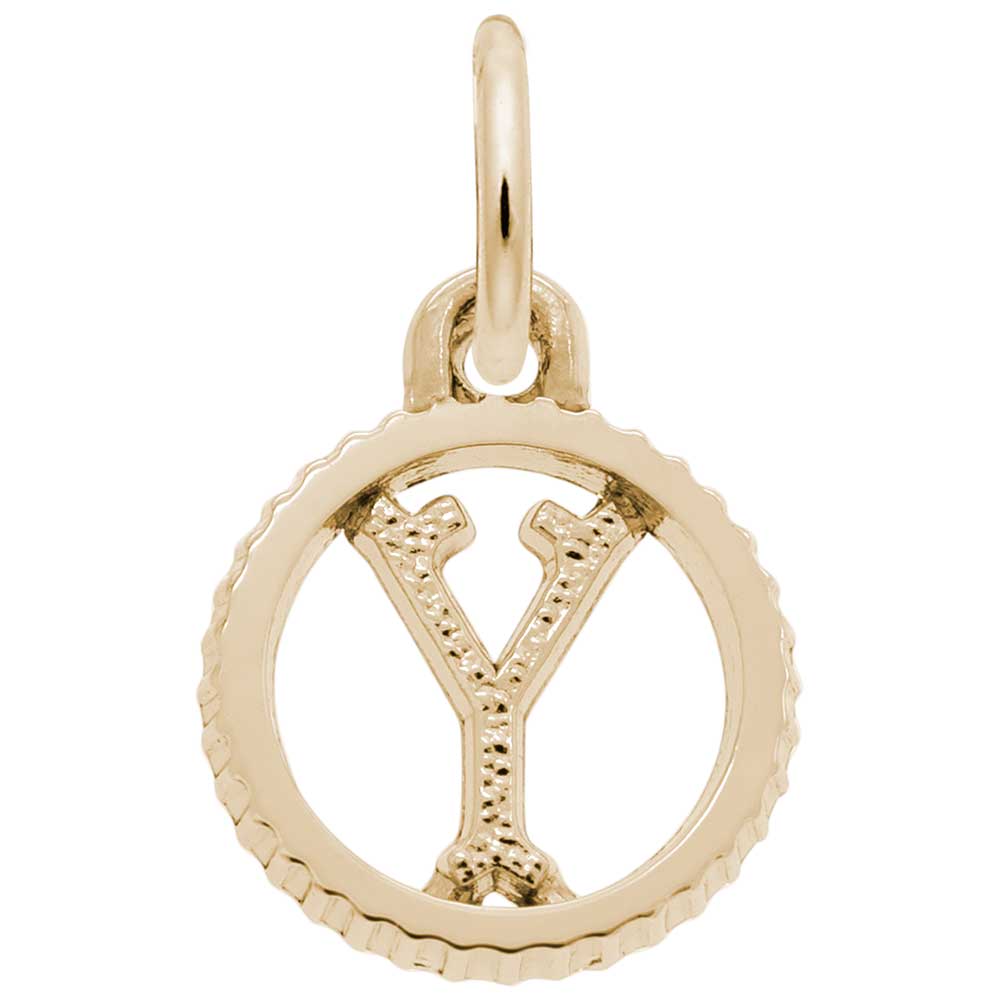 Rembrandt Charms - INITIAL Y - 4190-025 Rembrandt Charms Charm Birmingham Jewelry