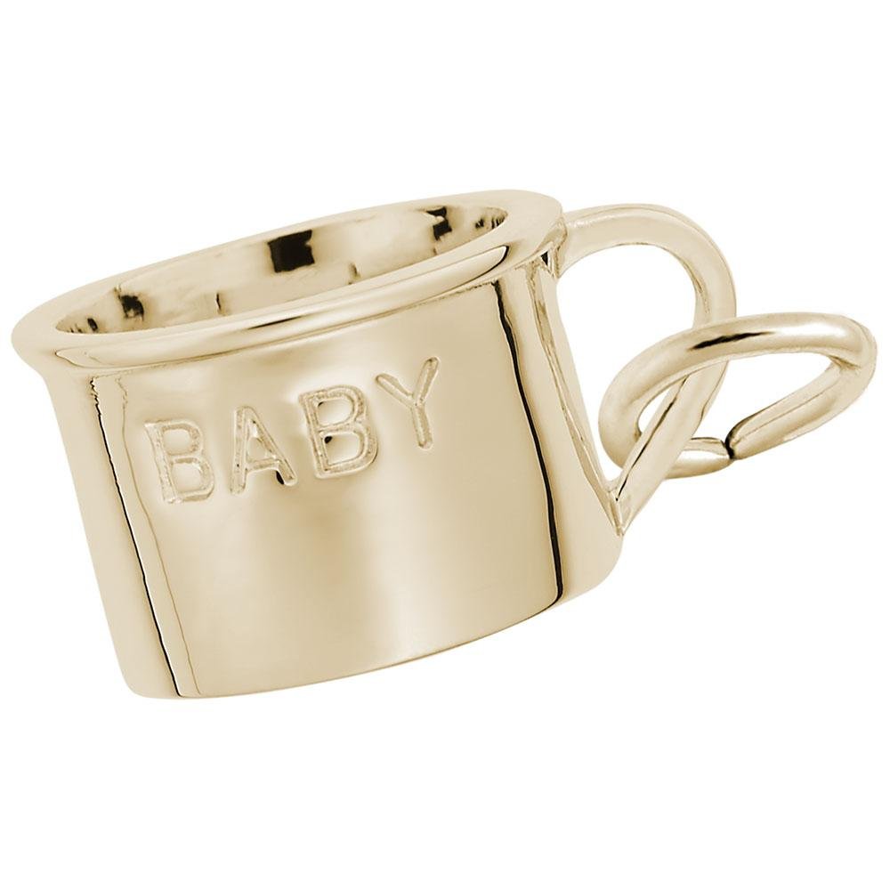 Rembrandt Charms - Inscribed Baby Cup Charm - 0689 Rembrandt Charms Charm Birmingham Jewelry