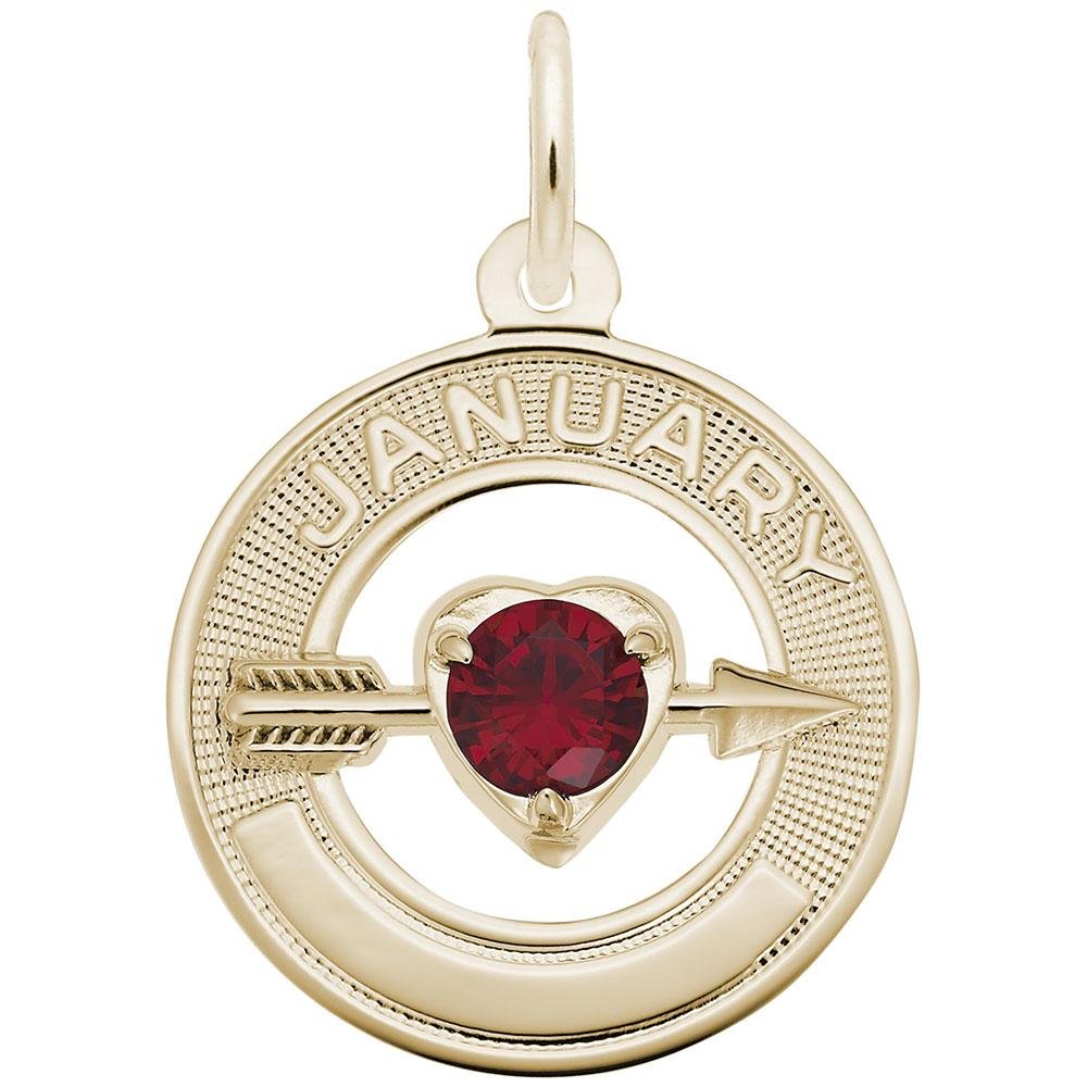 Rembrandt Charms - January Love Birthstone Charm - 3331 Rembrandt Charms Charm Birmingham Jewelry