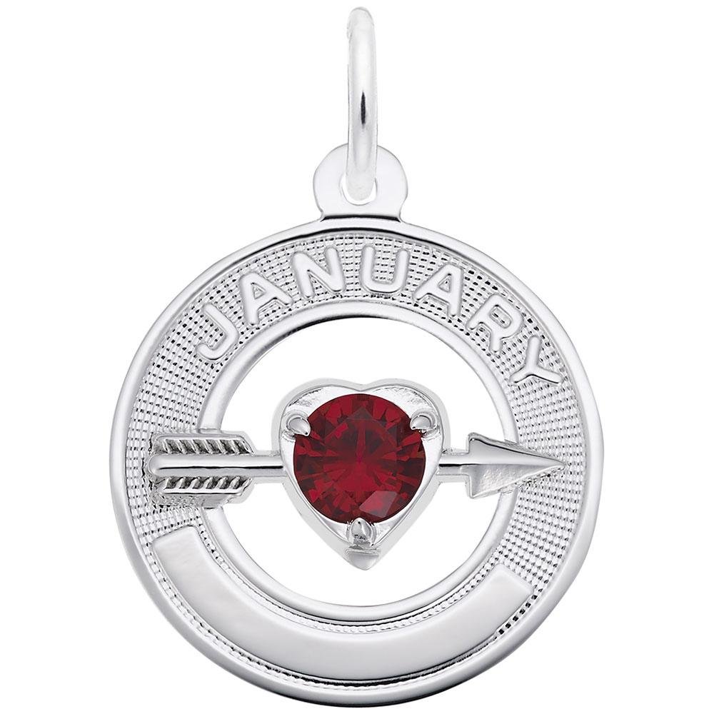 Rembrandt Charms - January Love Birthstone Charm - 3331 Rembrandt Charms Charm Birmingham Jewelry