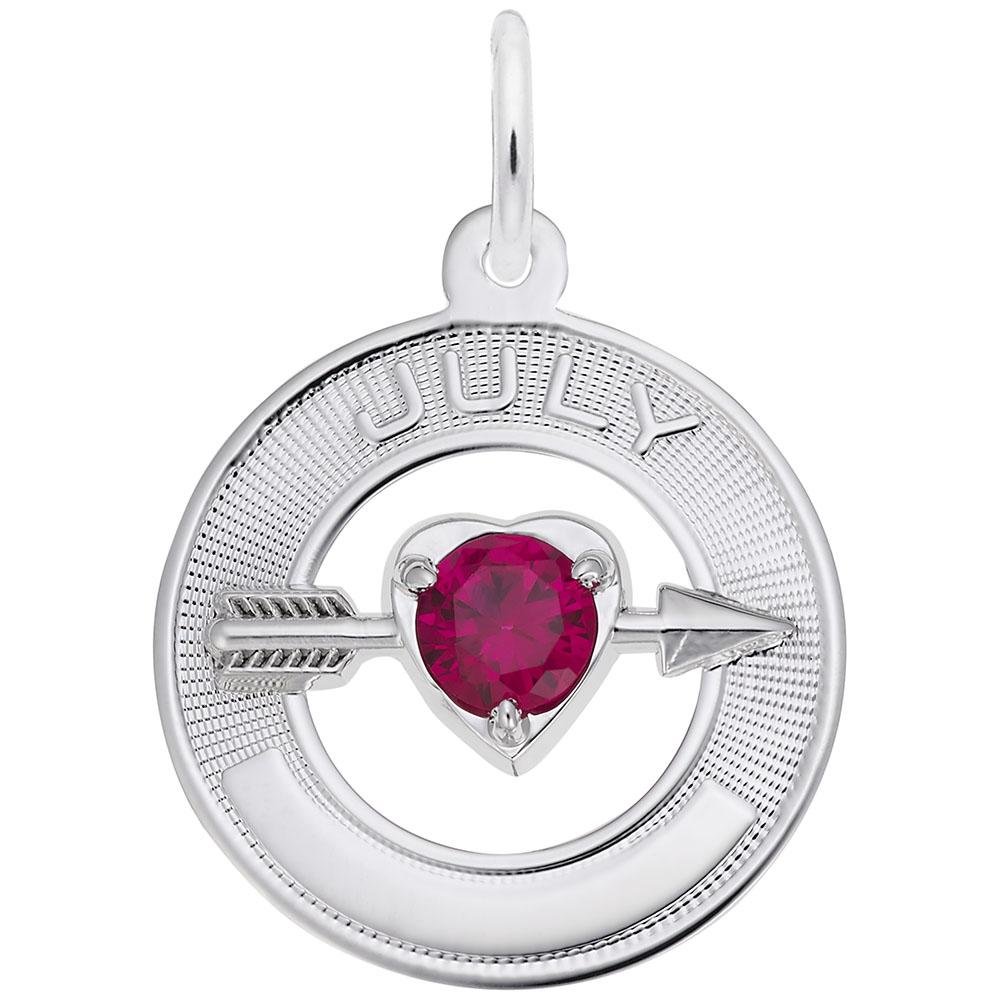 Rembrandt Charms - July Love Birthstone Charm - 3337 Rembrandt Charms Charm Birmingham Jewelry
