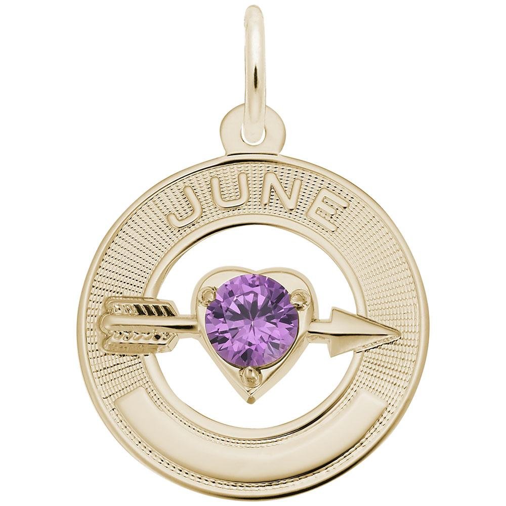 Rembrandt Charms - June Love Birthstone Charm - 3336 Rembrandt Charms Charm Birmingham Jewelry