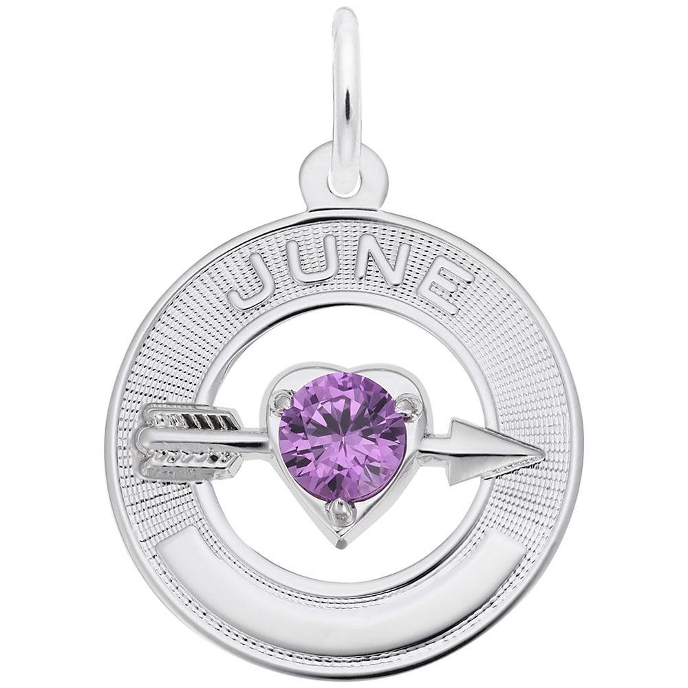 Rembrandt Charms - June Love Birthstone Charm - 3336 Rembrandt Charms Charm Birmingham Jewelry