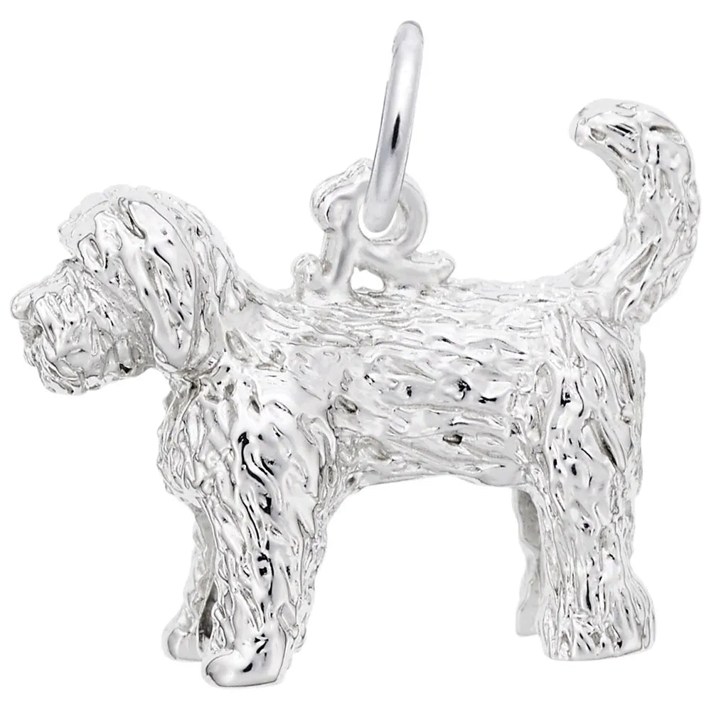 Rembrandt Charms - Labradoodle Dog Charm - 1694 Rembrandt Charms Charm Birmingham Jewelry