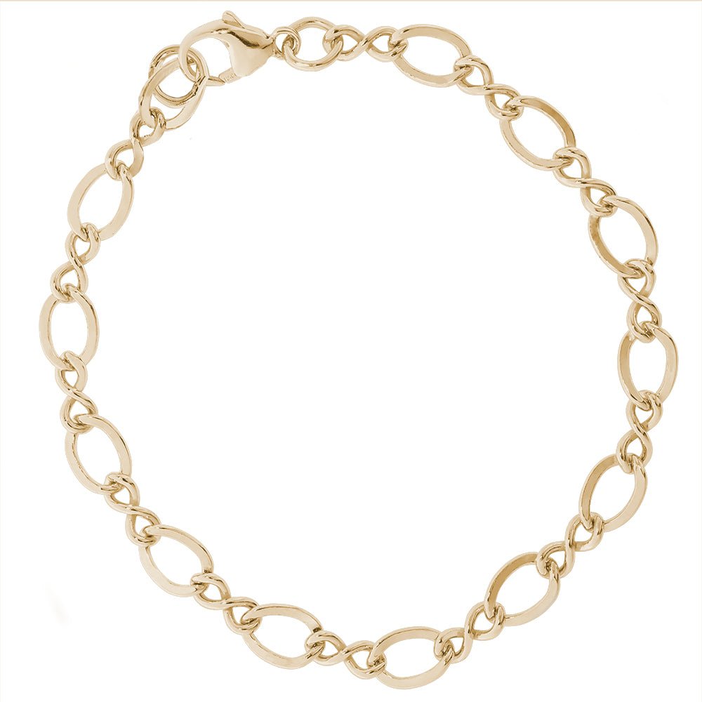 Rembrandt Charms - Large Figure Eight Link Classic Charm Bracelet - 20-0104 Rembrandt Charms Bracelet Birmingham Jewelry