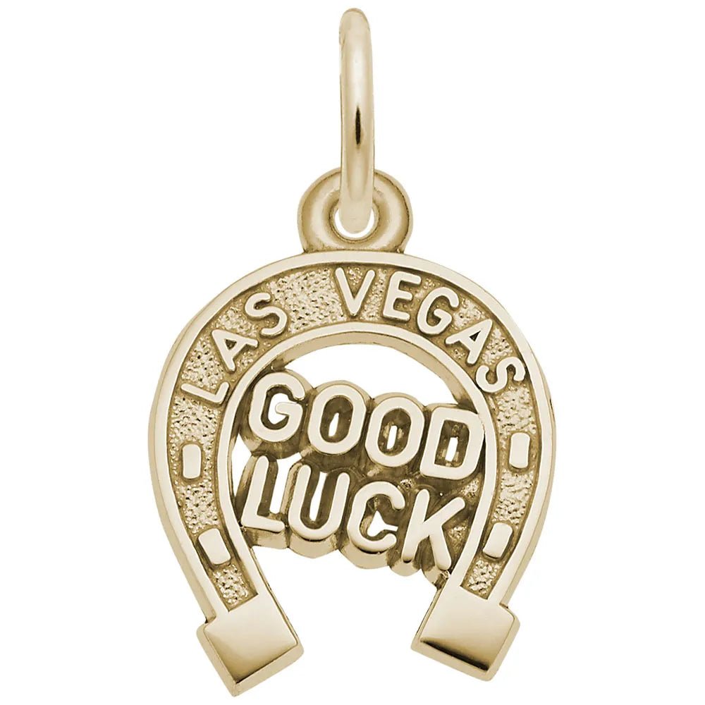 Rembrandt Charms - Las Vegas Good Luck Horseshoe Charm - 4196 Rembrandt Charms Charm Birmingham Jewelry