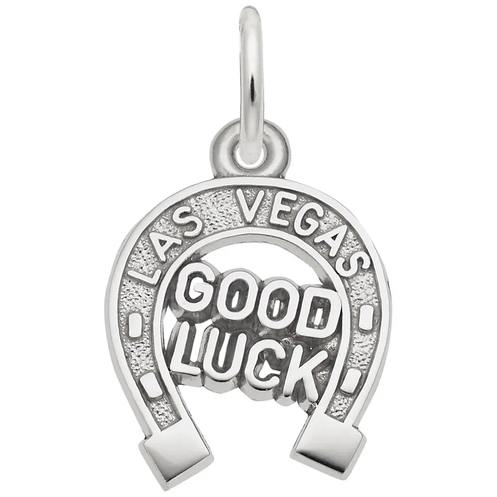 Rembrandt Charms - Las Vegas Good Luck Horseshoe Charm - 4196 Rembrandt Charms Charm Birmingham Jewelry