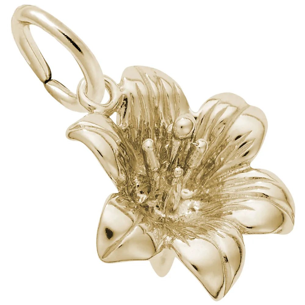 Rembrandt Charms - Lily Flower Charm - 4580 Rembrandt Charms Charm Birmingham Jewelry
