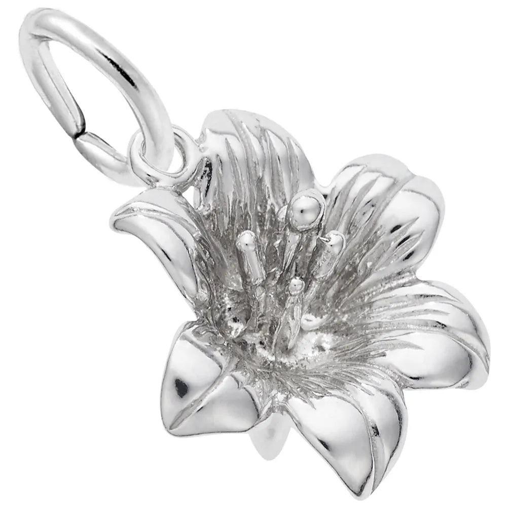 Rembrandt Charms - Lily Flower Charm - 4580 Rembrandt Charms Charm Birmingham Jewelry