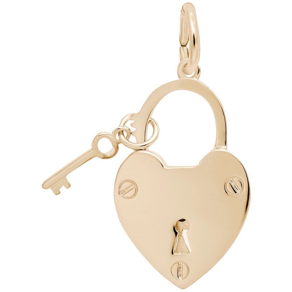 Rembrandt Charms - Locked with Love Charm - 1658 Rembrandt Charms Charm Birmingham Jewelry