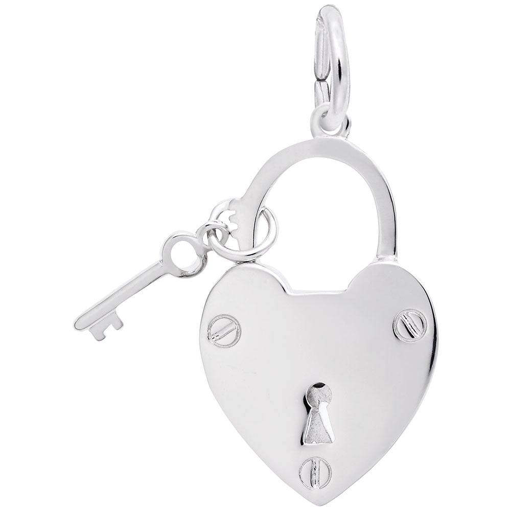 Rembrandt Charms - Locked with Love Charm - 1658 Rembrandt Charms Charm Birmingham Jewelry