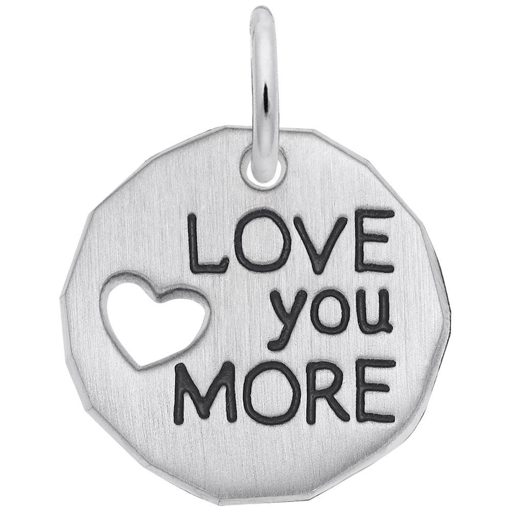 Rembrandt Charms - Love You More Charm Tag - 1558 Rembrandt Charms Charm Birmingham Jewelry
