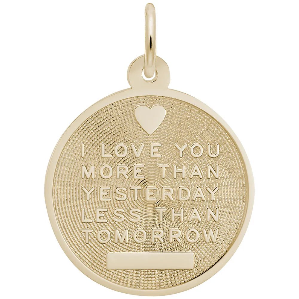 Rembrandt Charms - Love You More than Yesterday Charm - 8305 Rembrandt Charms Charm Birmingham Jewelry