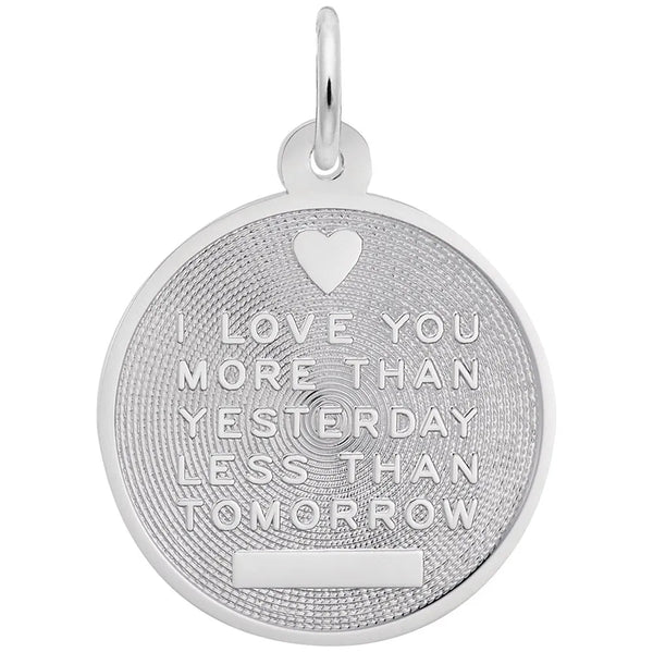 Rembrandt Charms - Love You More than Yesterday Charm - 8305 Rembrandt Charms Charm Birmingham Jewelry 