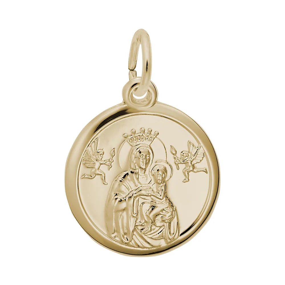 Rembrandt Charms - Madonna & Child Disc Charm - 4436 Rembrandt Charms Charm Birmingham Jewelry