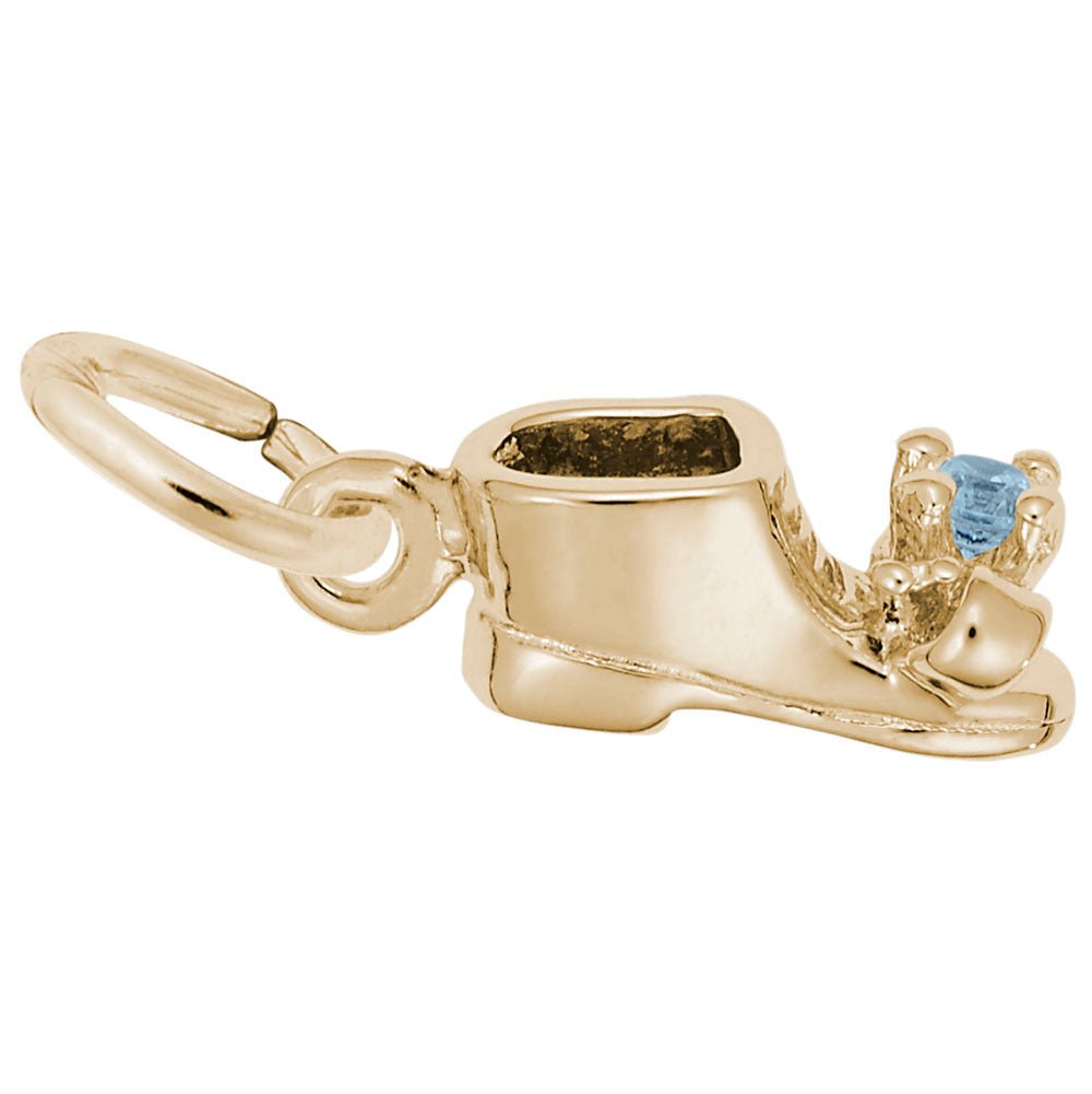 Rembrandt Charms - March Baby Bootie Charm - 0473-003 Rembrandt Charms Charm Birmingham Jewelry