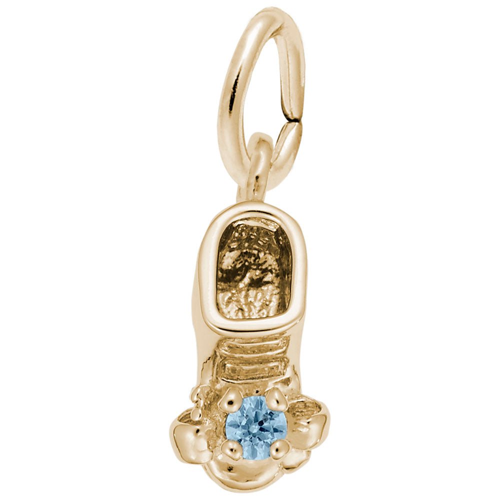 Rembrandt Charms - March Baby Bootie Charm - 0473-003 Rembrandt Charms Charm Birmingham Jewelry