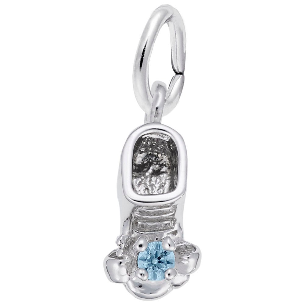 Rembrandt Charms - March Baby Bootie Charm - 0473-003 Rembrandt Charms Charm Birmingham Jewelry