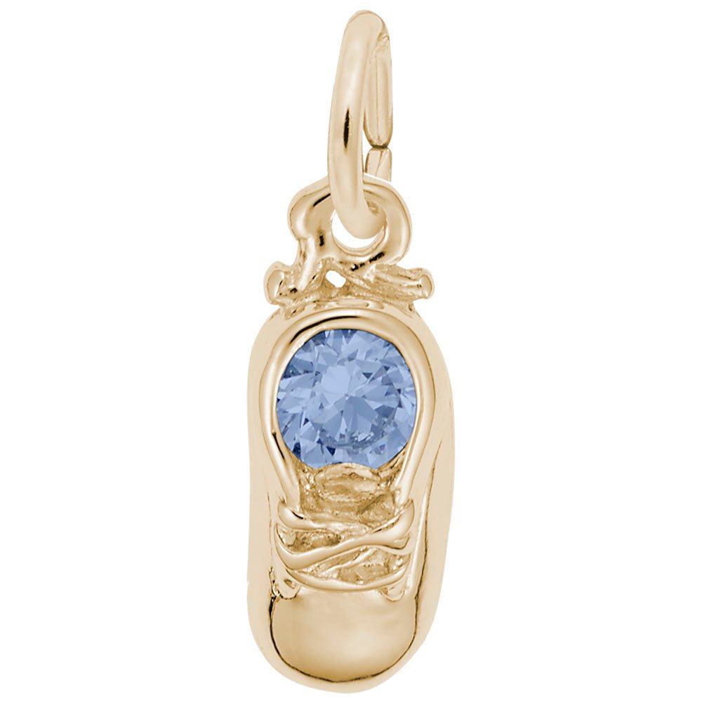 Rembrandt Charms - March Baby Shoe Charm - 2734-003 Rembrandt Charms Charm Birmingham Jewelry