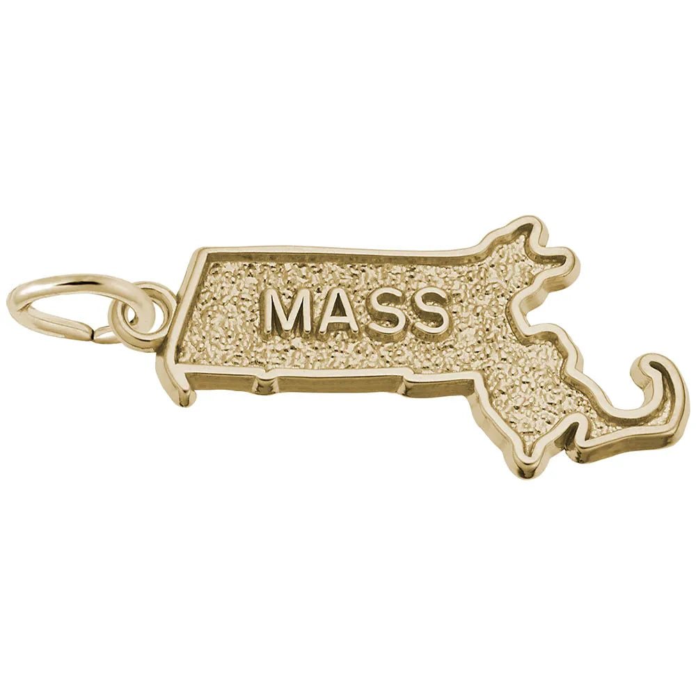 Rembrandt Charms - Massachusetts Map Charm - 3035 Rembrandt Charms Charm Birmingham Jewelry
