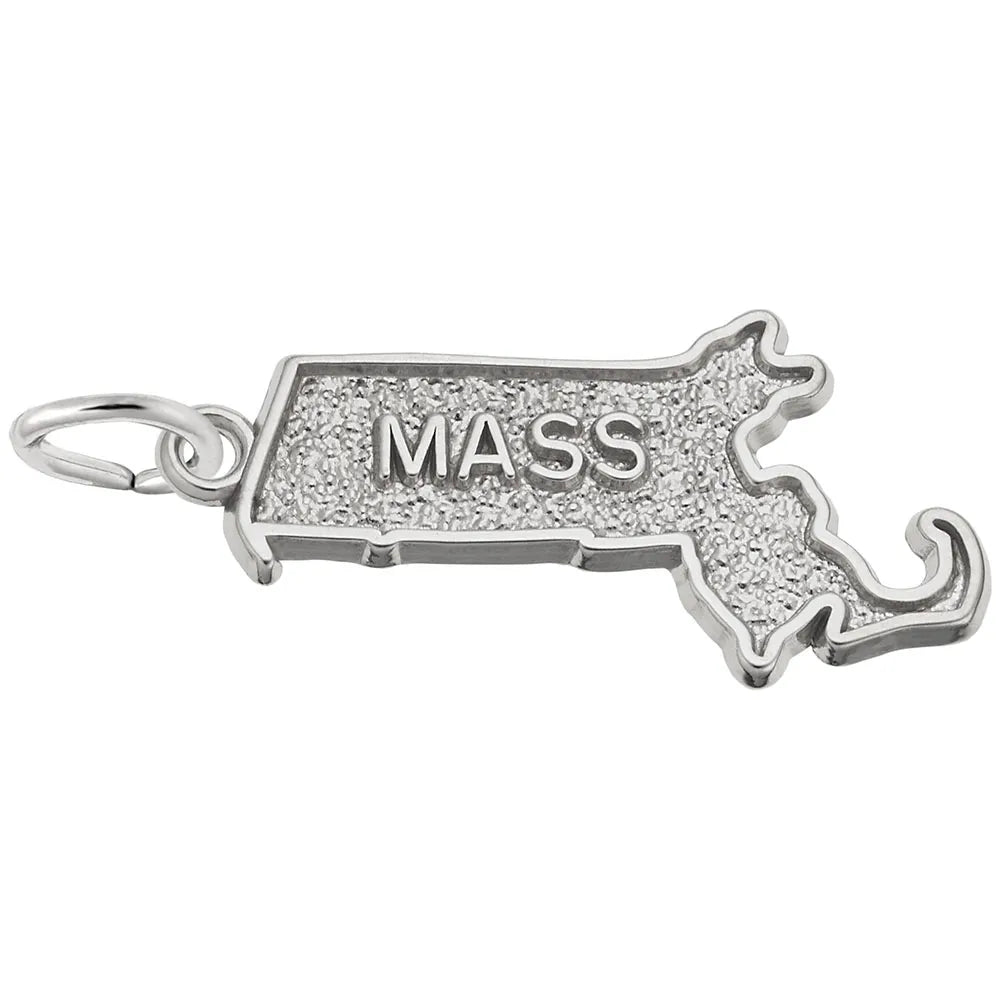 Rembrandt Charms - Massachusetts Map Charm - 3035 Rembrandt Charms Charm Birmingham Jewelry
