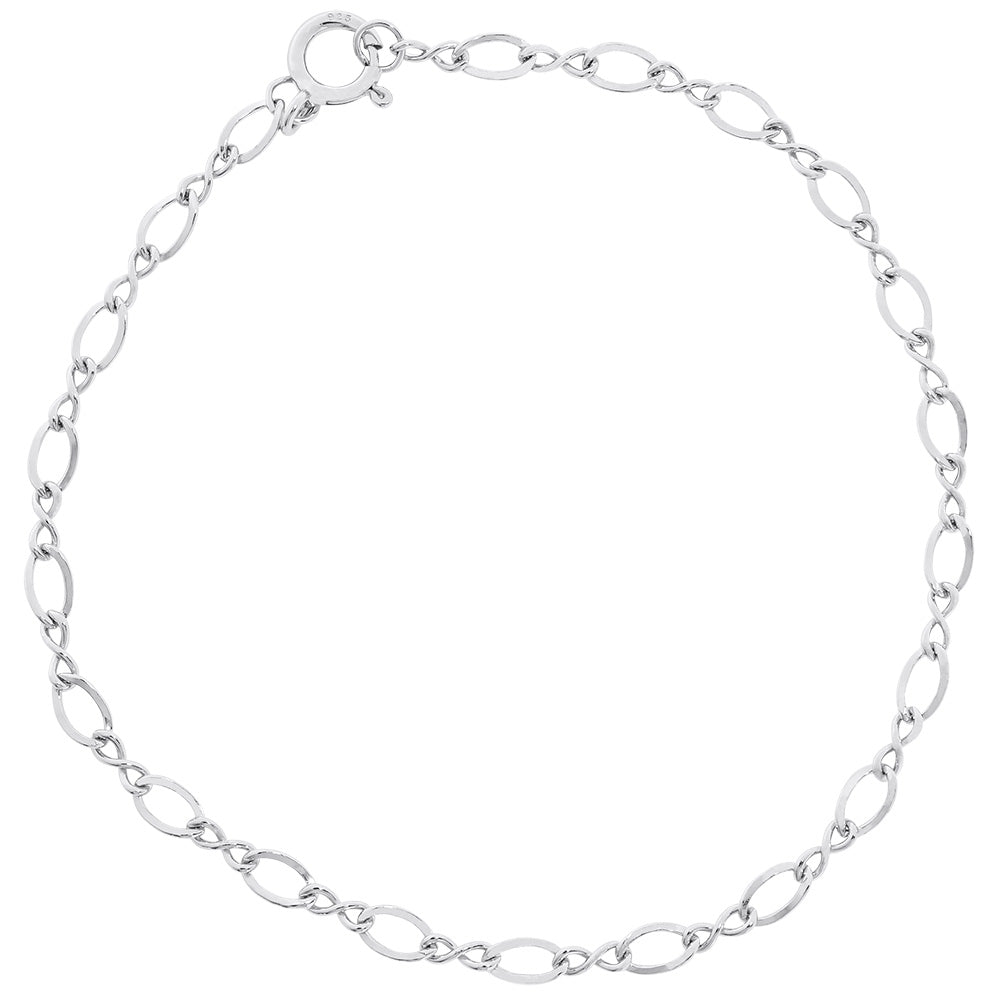 Rembrandt Charms - Medium Figure Eight Link Classic Charm Bracelet - 20-0103 Rembrandt Charms Bracelet Birmingham Jewelry