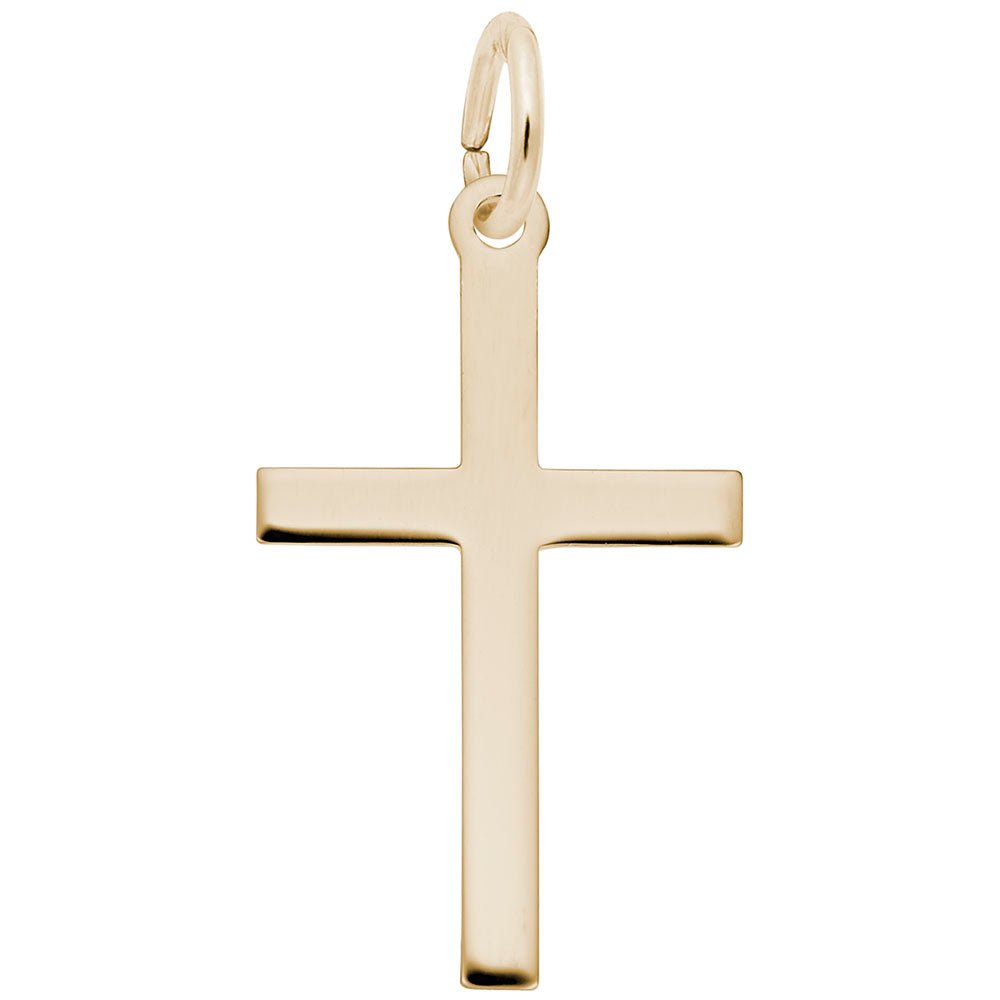 Rembrandt Charms - Medium Plain Cross Charm - 4903 Rembrandt Charms Charm Birmingham Jewelry