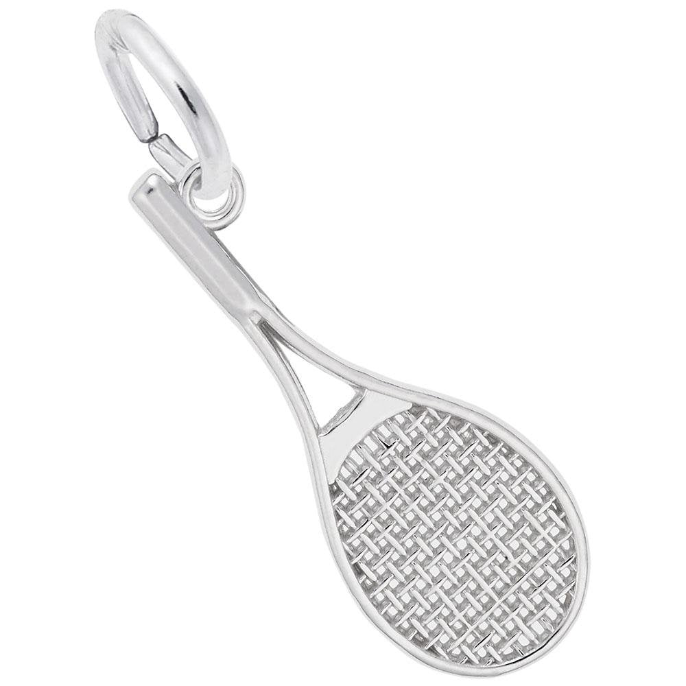 Rembrandt Charms - Medium Tennis Racquet Charm - 0397 Rembrandt Charms Charm Birmingham Jewelry