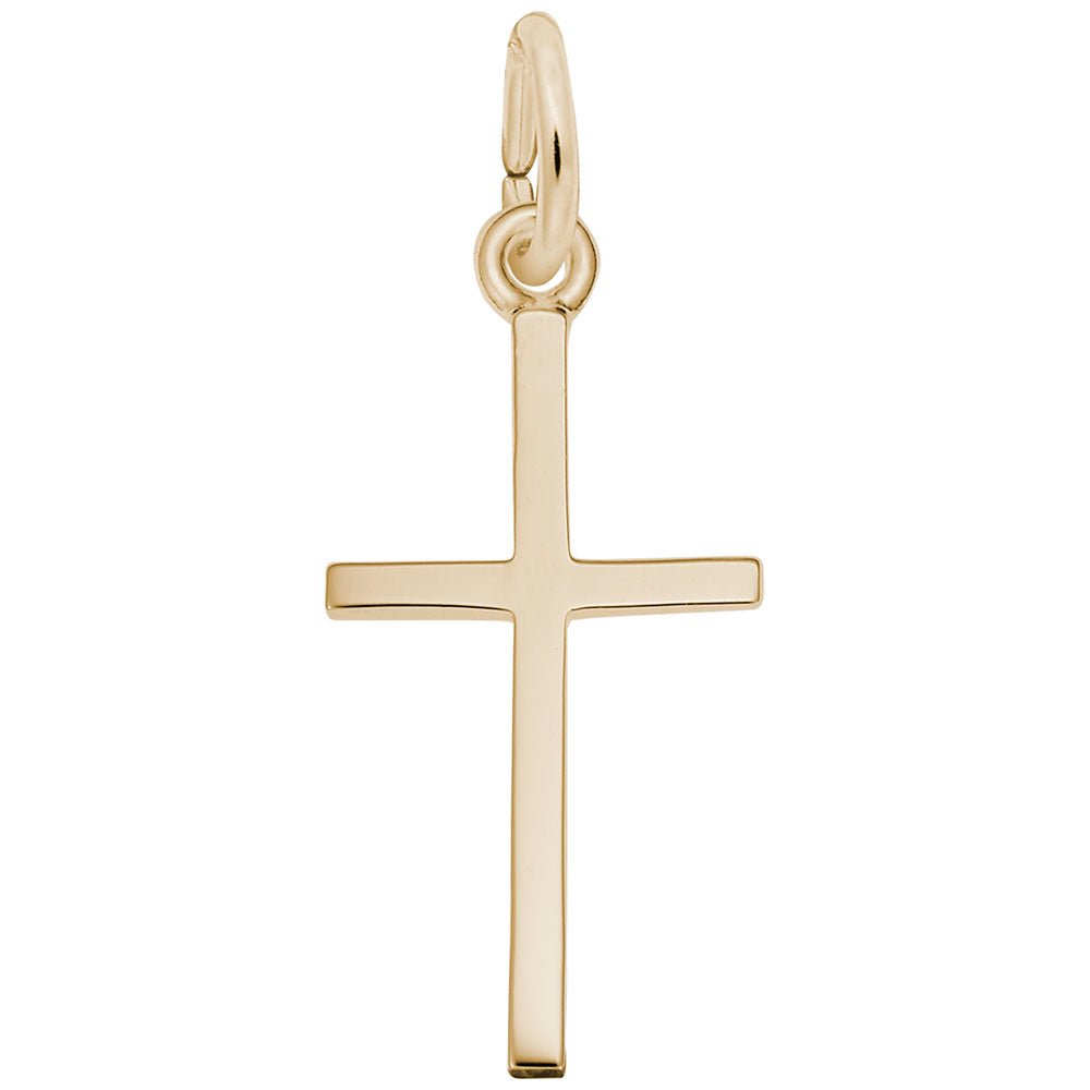 Rembrandt Charms - Medium Thin Cross Charm - 4920 Rembrandt Charms Charm Birmingham Jewelry
