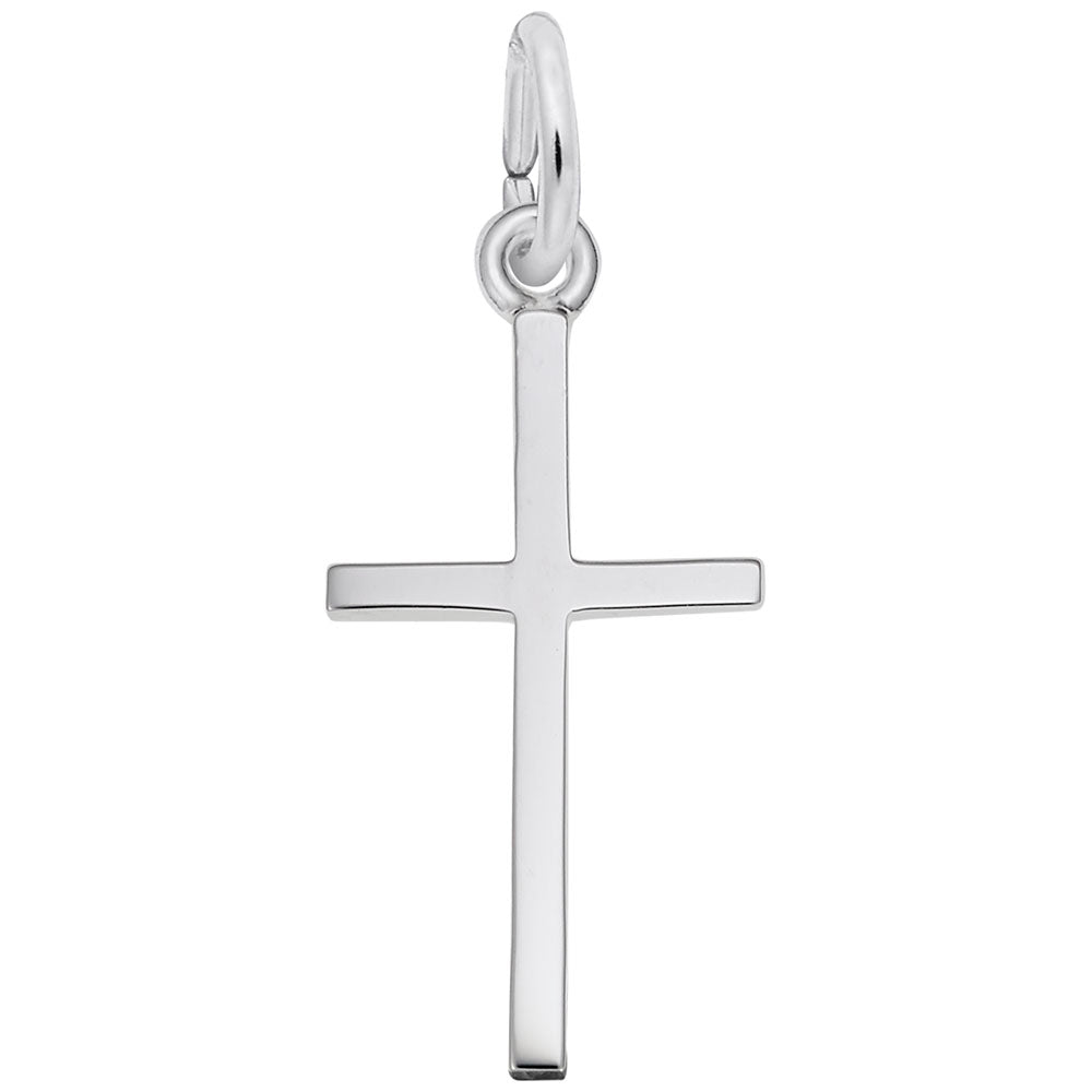 Rembrandt Charms - Medium Thin Cross Charm - 4920 Rembrandt Charms Charm Birmingham Jewelry