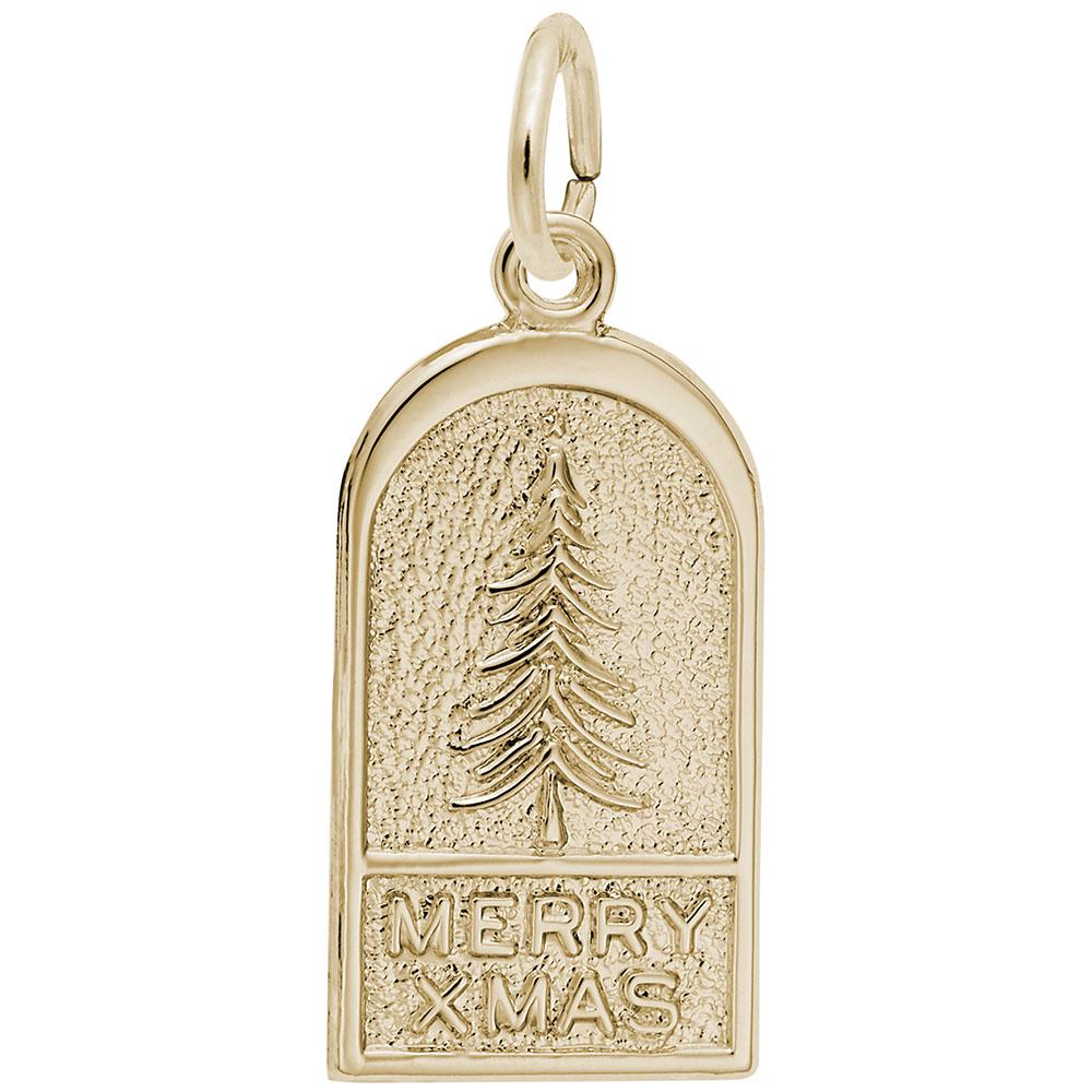 Rembrandt Charms - Merry Xmas Tree Charm - 4446 Rembrandt Charms Charm Birmingham Jewelry