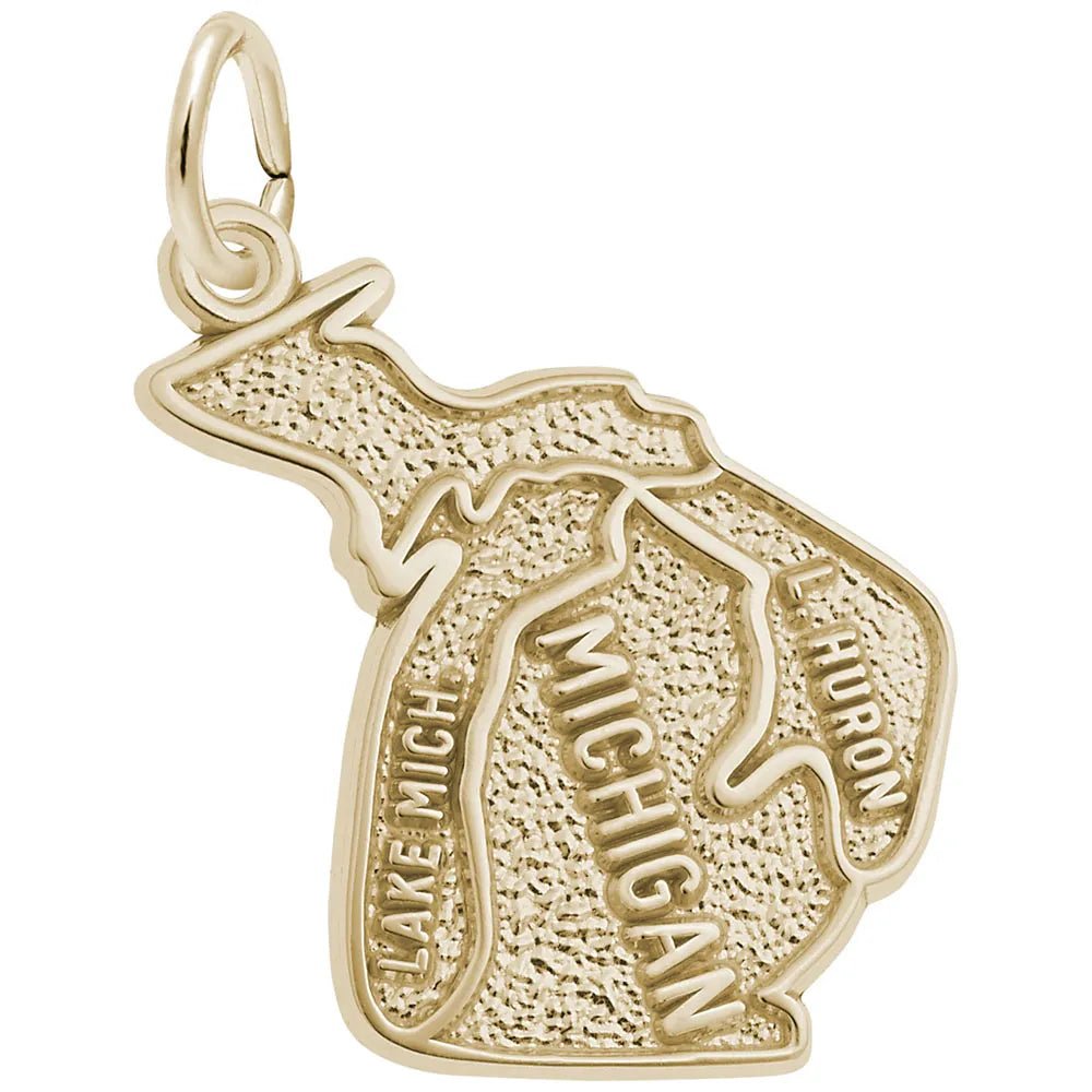 Rembrandt Charms - Michigan Map Charm - 2975 Rembrandt Charms Charm Birmingham Jewelry