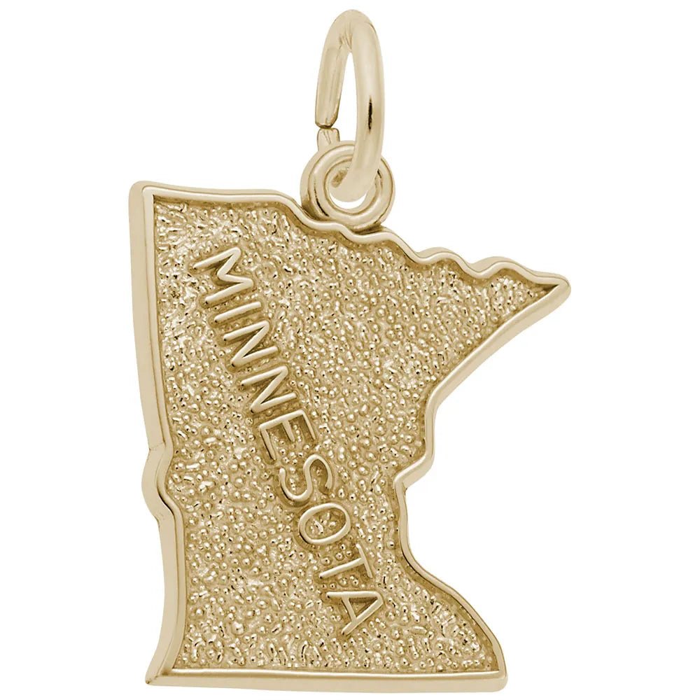Rembrandt Charms - Minnesota Map Charm - 3611 Rembrandt Charms Charm Birmingham Jewelry