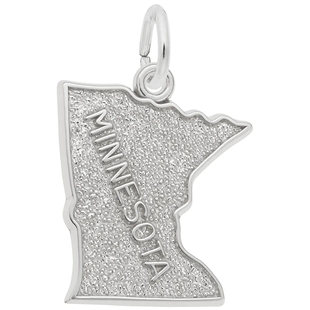 Rembrandt Charms - Minnesota Map Charm - 3611 Rembrandt Charms Charm Birmingham Jewelry