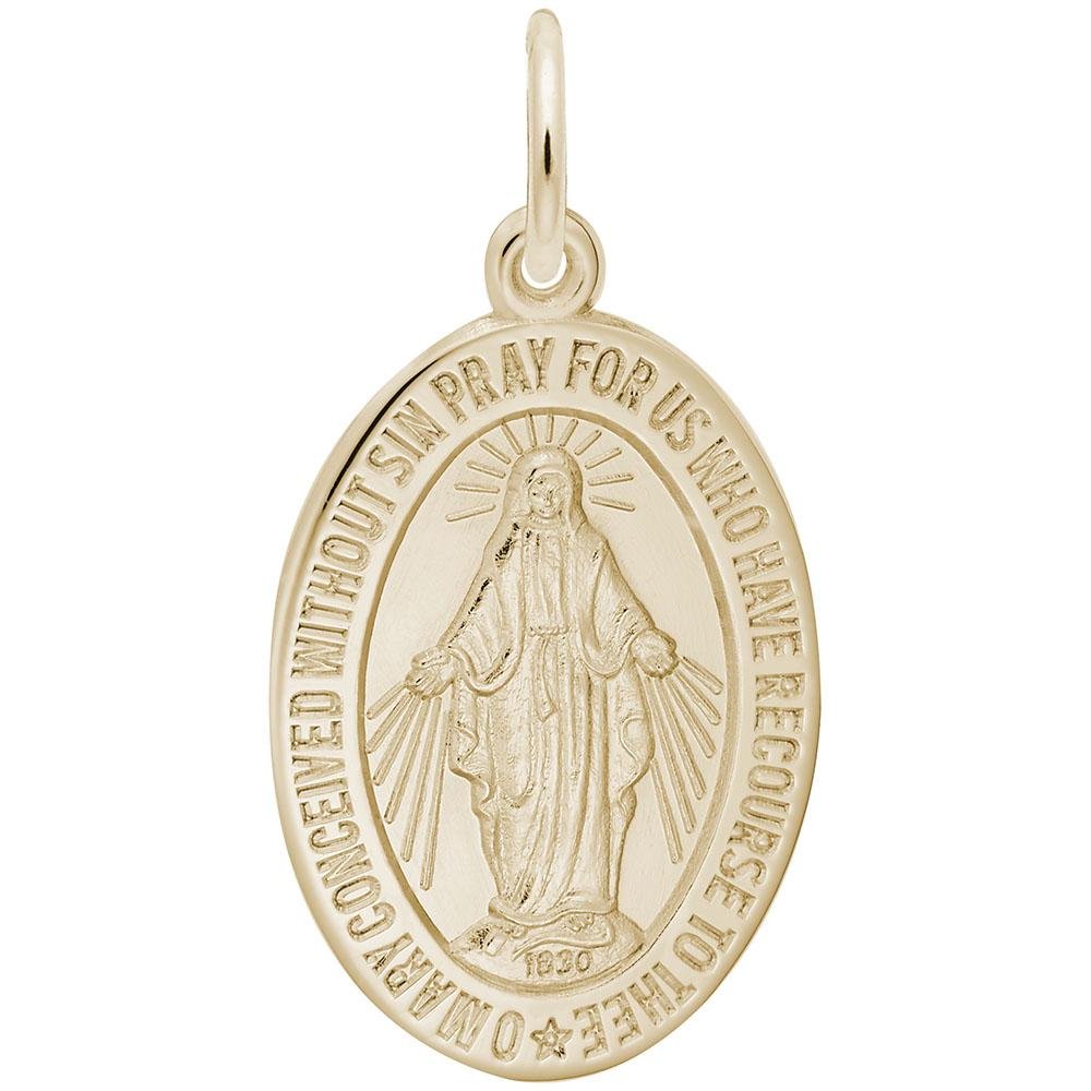 Rembrandt Charms - Miraculous Medal Charm - 3432 Rembrandt Charms Charm Birmingham Jewelry