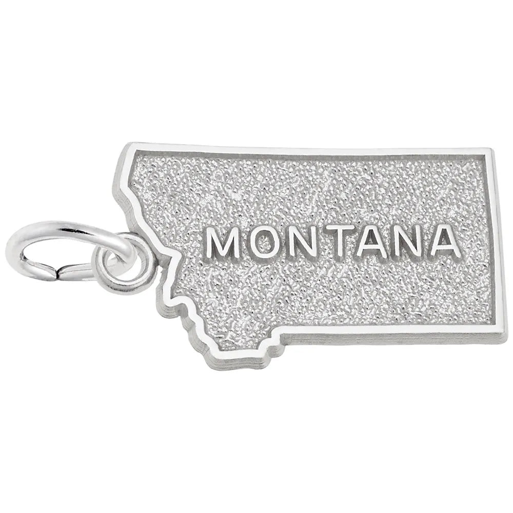 Rembrandt Charms - Montana Map Charm - 3606 Rembrandt Charms Charm Birmingham Jewelry