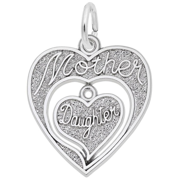 Rembrandt Charms - Mother Daughter Hearts Charm - 3567 Rembrandt Charms Charm Birmingham Jewelry 